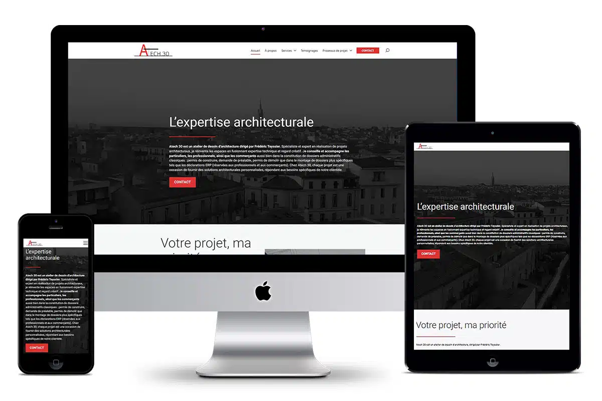 Atech 30 - Site réalisé avec le thème WordPress SEO Mag